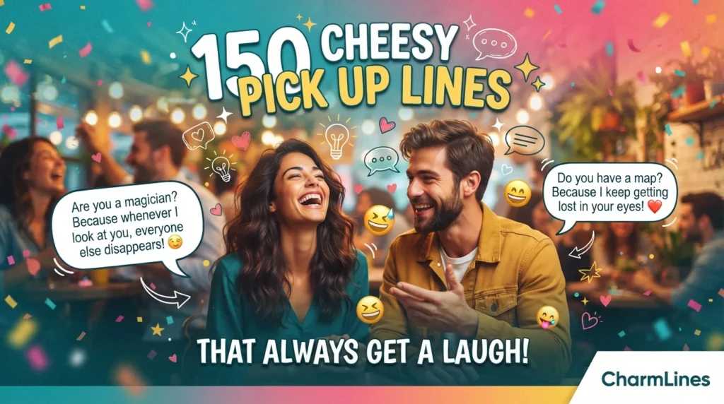 150 Cheesy Pick Up Lines That Always Get A Laugh!