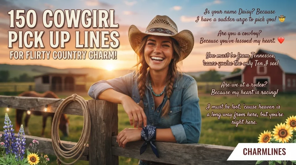 150 Cowgirl Pick Up Lines for Flirty Country Charm!