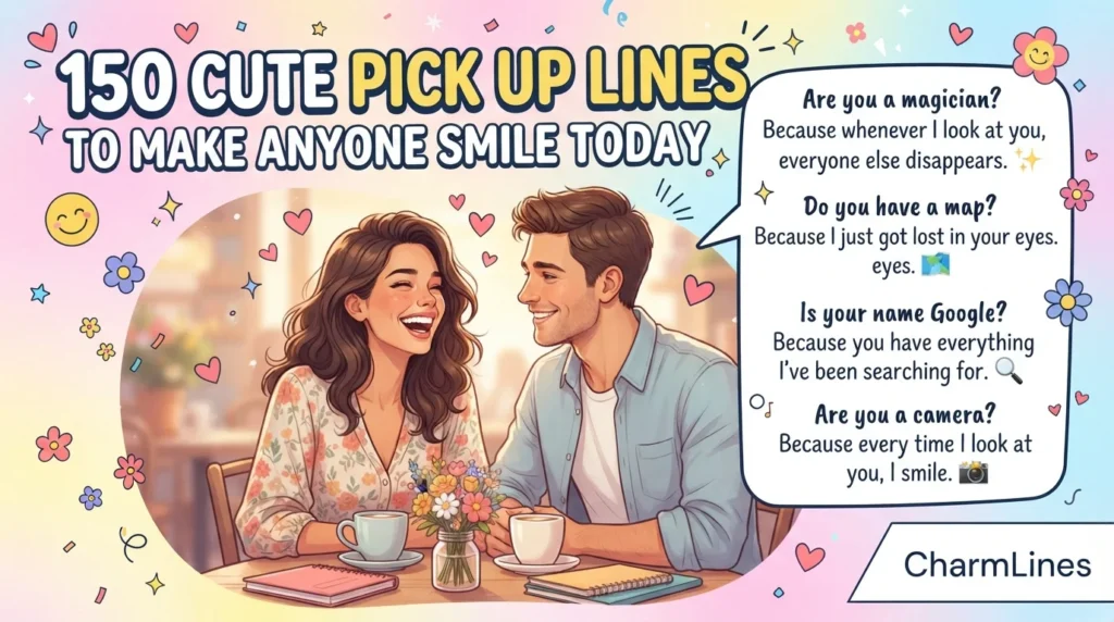 150 Cute Pick Up Lines to Make Anyone Smile Today