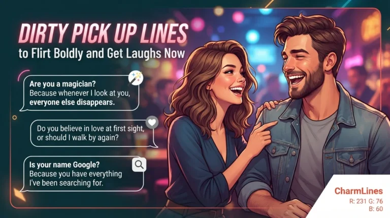 Dirty Pick Up Lines to Flirt Boldly and Get Laughs Now